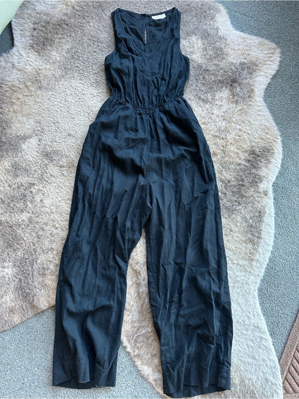 Women's Black Sleeveless Jumpsuit